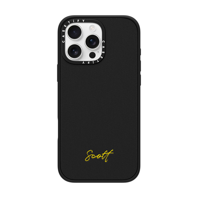 CASETiFY iPhone 16 Pro Max ケース マットブラック インパクトケース MagSafe対応 Custom Case - Scott