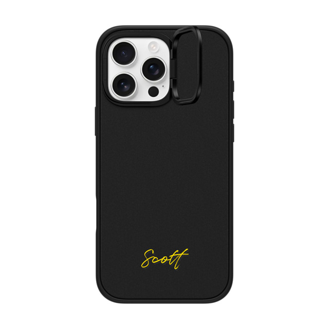 CASETiFY iPhone 16 Pro Max ケース マットブラック インパクトリングスタンドケース MagSafe対応 Custom Case - Scott