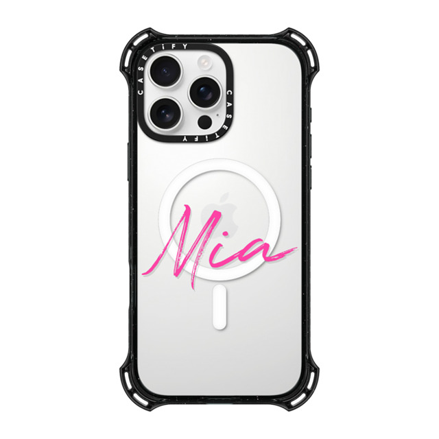 CASETiFY iPhone 16 Pro Max ケース ブラック バウンスケース Custom Case - Mia