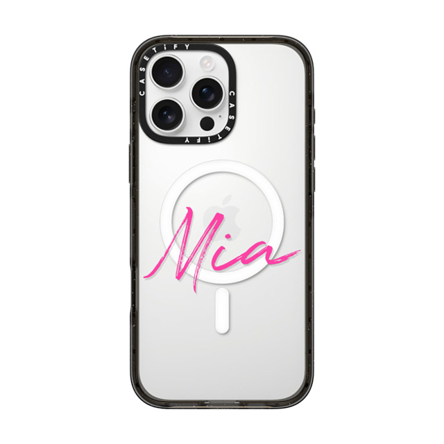 CASETiFY iPhone 16 Pro Max ケース ブラック インパクトケース MagSafe対応 Custom Case - Mia