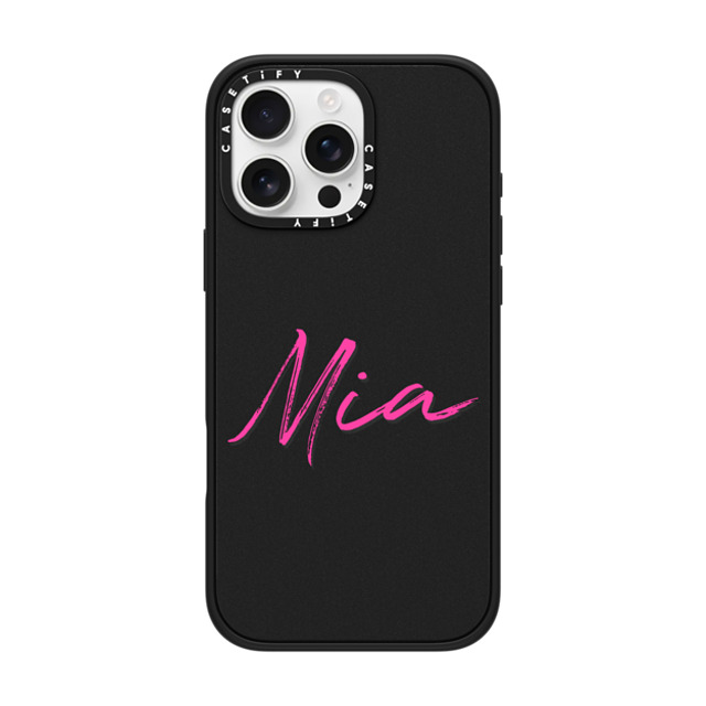 CASETiFY iPhone 16 Pro Max ケース マットブラック インパクトケース MagSafe対応 Custom Case - Mia