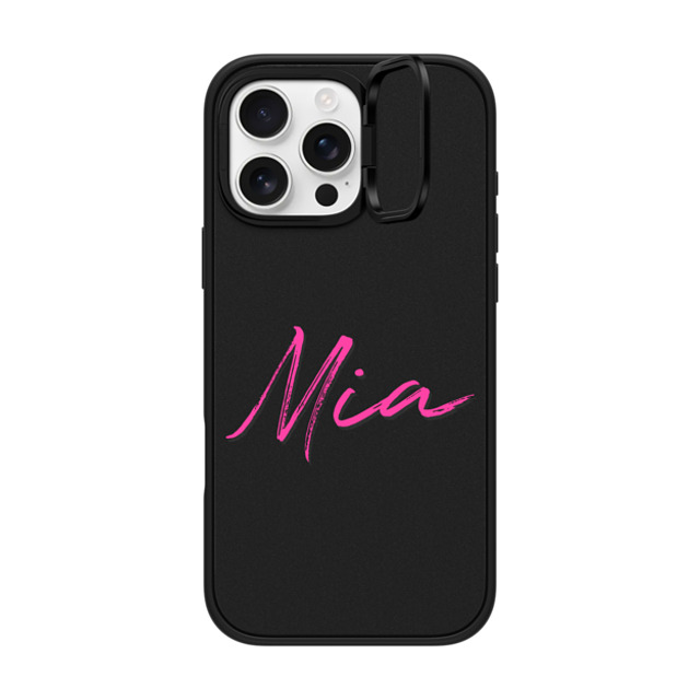 CASETiFY iPhone 16 Pro Max ケース マットブラック インパクトリングスタンドケース MagSafe対応 Custom Case - Mia