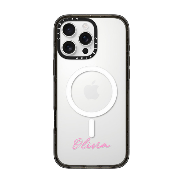 CASETiFY iPhone 16 Pro Max ケース ブラック インパクトケース MagSafe対応 Custom Case - Olivia