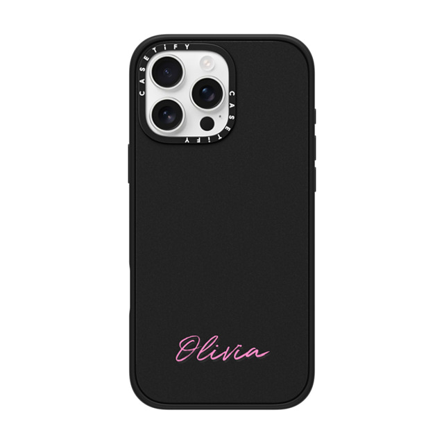 CASETiFY iPhone 16 Pro Max ケース マットブラック インパクトケース MagSafe対応 Custom Case - Olivia