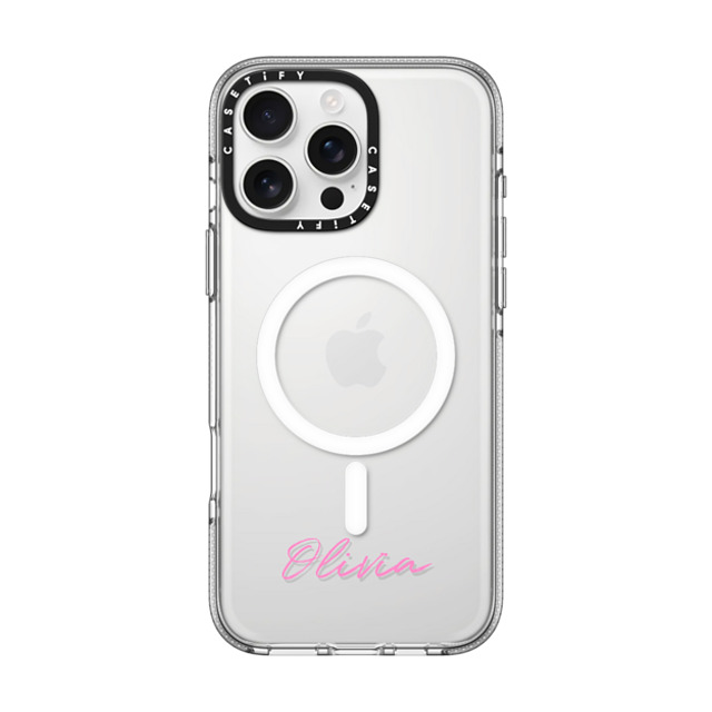 CASETiFY iPhone 16 Pro Max ケース クリア クリア ケース MagSafe対応 Custom Case - Olivia