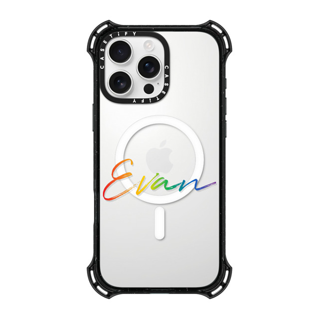 CASETiFY iPhone 16 Pro Max ケース ブラック バウンスケース Custom Case - Evan