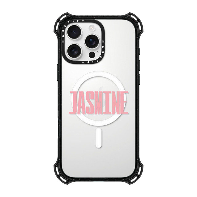 CASETiFY iPhone 16 Pro Max ケース ブラック バウンスケース Custom Case - Jasmine