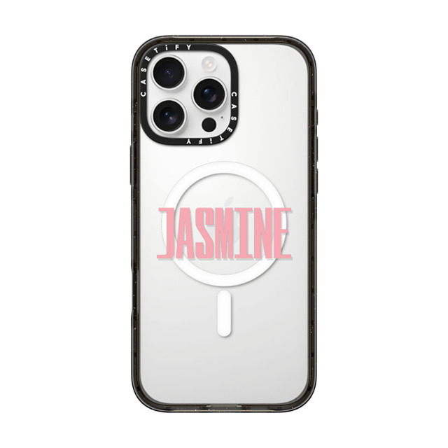 CASETiFY iPhone 16 Pro Max ケース ブラック インパクトケース MagSafe対応 Custom Case - Jasmine