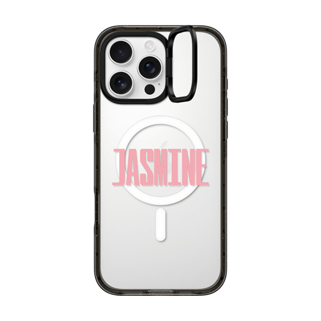 CASETiFY iPhone 16 Pro Max ケース ブラック インパクトリングスタンドケース MagSafe対応 Custom Case - Jasmine