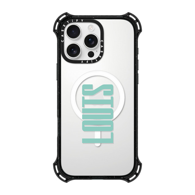 CASETiFY iPhone 16 Pro Max ケース ブラック バウンスケース Custom Case - Louis