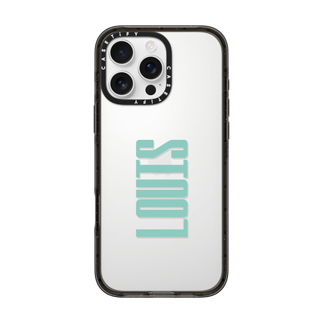 CASETiFY iPhone 16 Pro Max ケース ブラック インパクトケース Custom Case - Louis