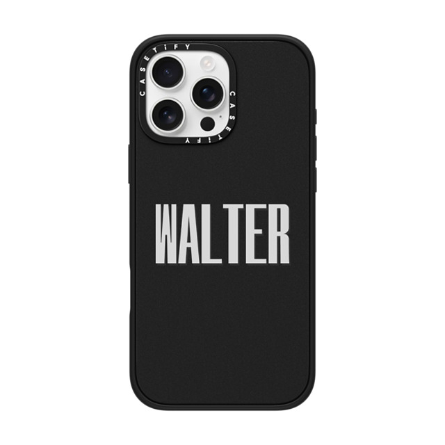 CASETiFY iPhone 16 Pro Max ケース マットブラック インパクトケース MagSafe対応 Custom Case - Walter