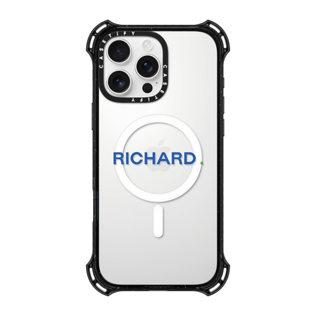 CASETiFY iPhone 16 Pro Max ケース ブラック バウンスケース Custom Case - Richard.