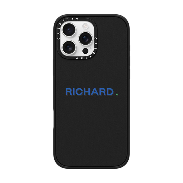 CASETiFY iPhone 16 Pro Max ケース マットブラック インパクトケース MagSafe対応 Custom Case - Richard.