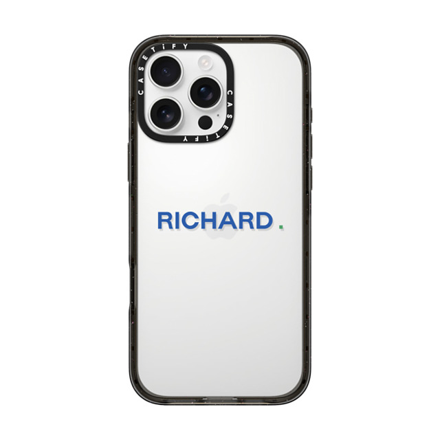 CASETiFY iPhone 16 Pro Max ケース ブラック インパクトケース Custom Case - Richard.