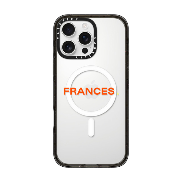 CASETiFY iPhone 16 Pro Max ケース ブラック インパクトケース MagSafe対応 Custom Case - Frances.