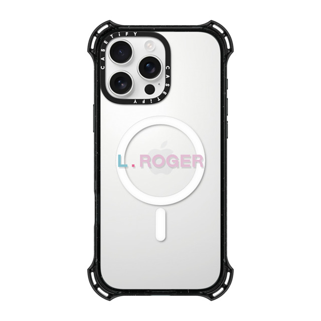 CASETiFY iPhone 16 Pro Max ケース ブラック バウンスケース Custom Case - l. Roger