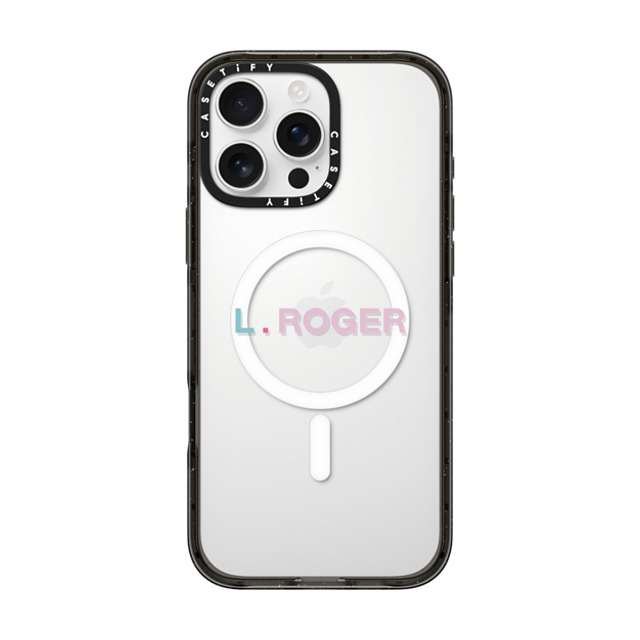 CASETiFY iPhone 16 Pro Max ケース ブラック インパクトケース MagSafe対応 Custom Case - l. Roger