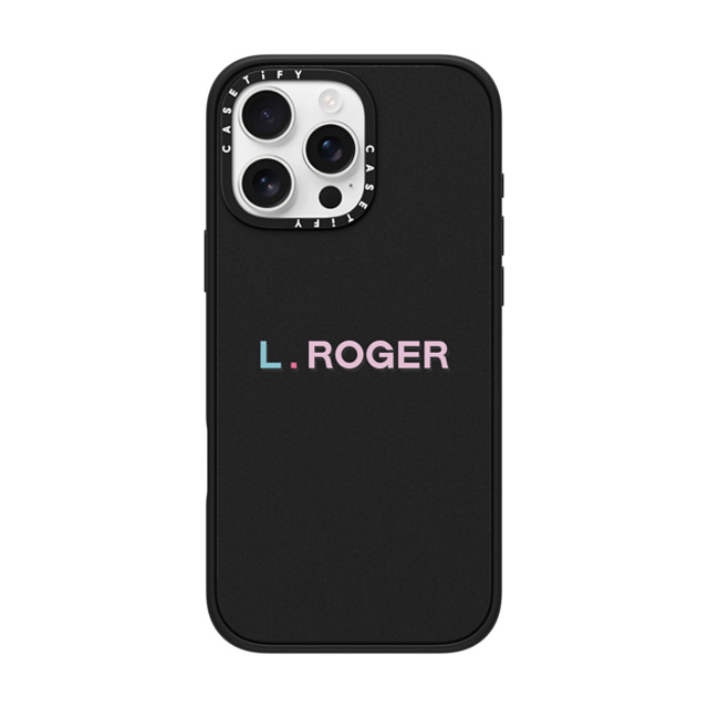 CASETiFY iPhone 16 Pro Max ケース マットブラック インパクトケース MagSafe対応 Custom Case - l. Roger