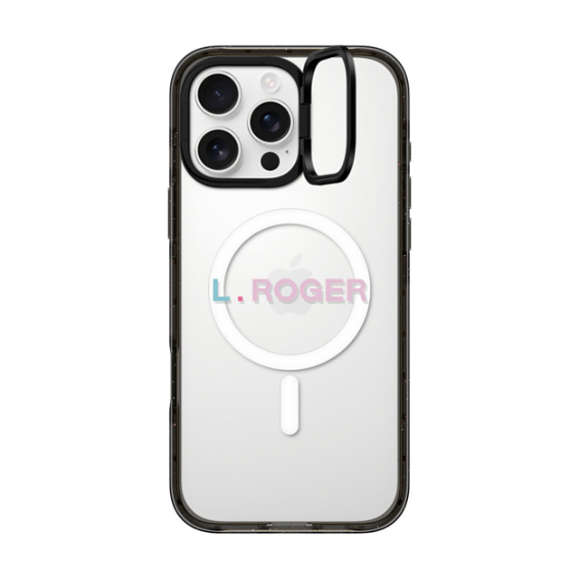 CASETiFY iPhone 16 Pro Max ケース ブラック インパクトリングスタンドケース MagSafe対応 Custom Case - l. Roger