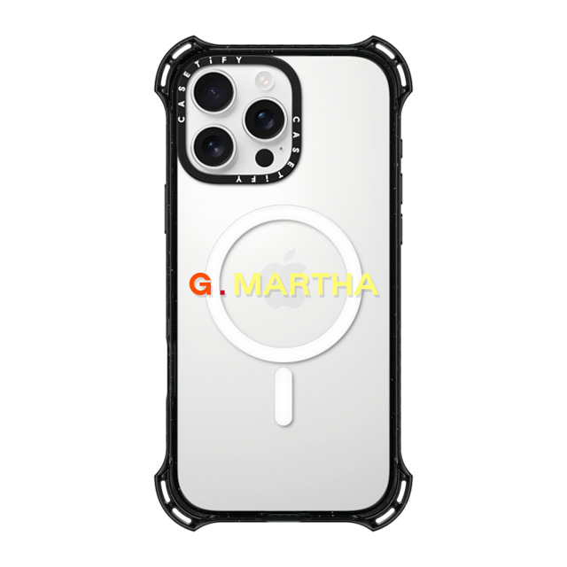 CASETiFY iPhone 16 Pro Max ケース ブラック バウンスケース Custom Case - g. Martha