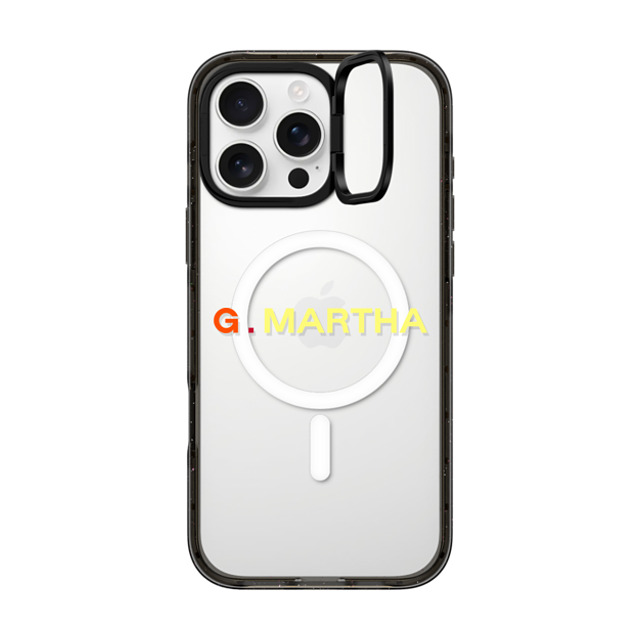 CASETiFY iPhone 16 Pro Max ケース ブラック インパクトリングスタンドケース MagSafe対応 Custom Case - g. Martha