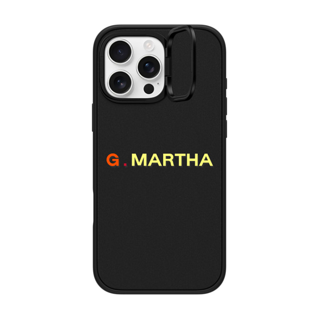 CASETiFY iPhone 16 Pro Max ケース マットブラック インパクトリングスタンドケース MagSafe対応 Custom Case - g. Martha