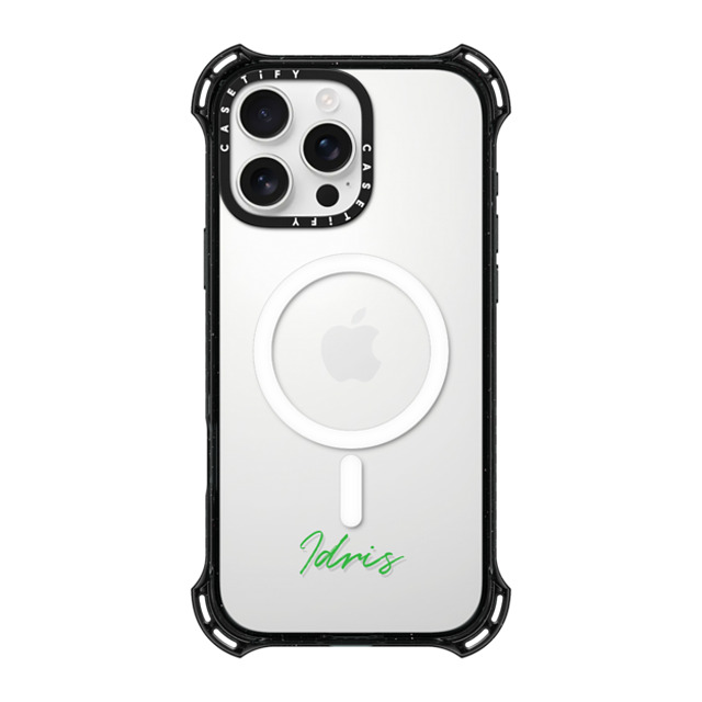 CASETiFY iPhone 16 Pro Max ケース ブラック バウンスケース Custom Case - Idris