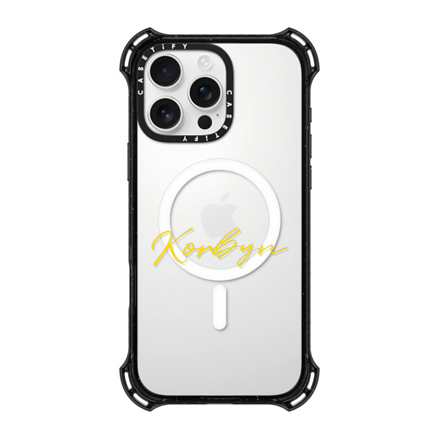 CASETiFY iPhone 16 Pro Max ケース ブラック バウンスケース Custom Case - Korbyn