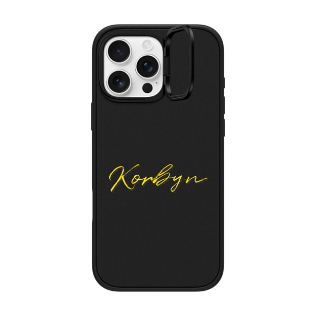 CASETiFY iPhone 16 Pro Max ケース マットブラック インパクトリングスタンドケース MagSafe対応 Custom Case - Korbyn