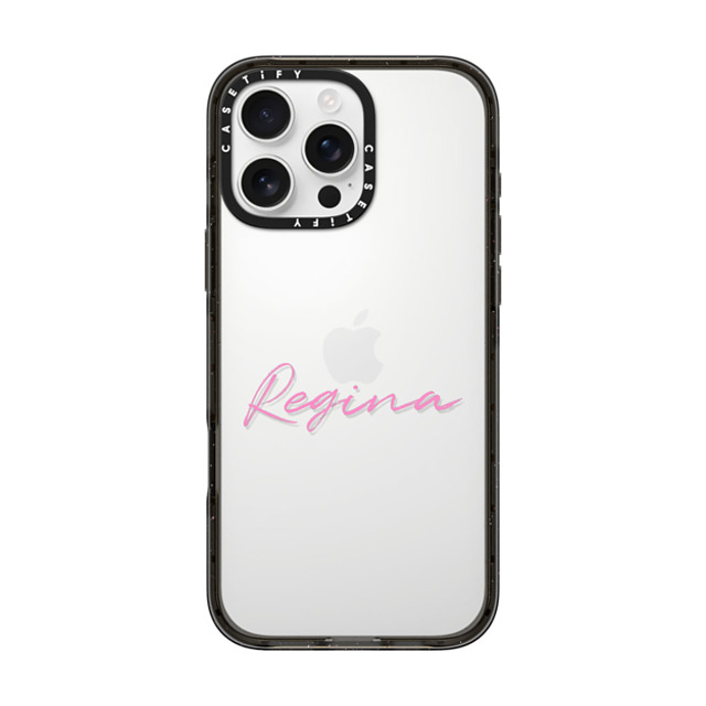 CASETiFY iPhone 16 Pro Max ケース ブラック インパクトケース Custom Case - Regina