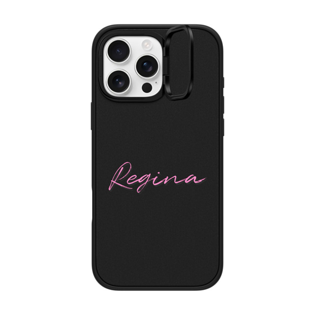 CASETiFY iPhone 16 Pro Max ケース マットブラック インパクトリングスタンドケース MagSafe対応 Custom Case - Regina