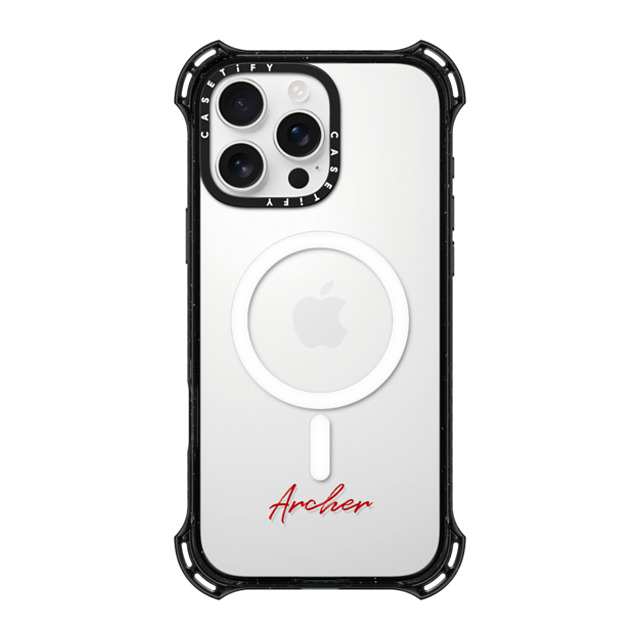 CASETiFY iPhone 16 Pro Max ケース ブラック バウンスケース Custom Case - Archer