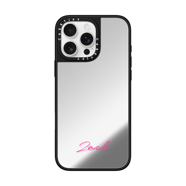 CASETiFY iPhone 16 Pro Max ケース Silver on Black ミラーケース MagSafe対応 Custom Case - Zach