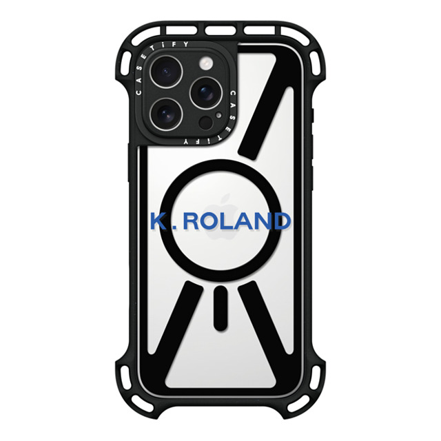 CASETiFY iPhone 16 Pro Max ケース ブラック ウルトラ バウンスケース MagSafe対応 Custom Case - k. Roland