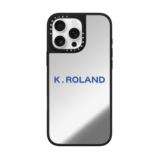 CASETiFY iPhone 16 Pro Max ケース Silver on Black ミラーケース MagSafe対応 Custom Case - k. Roland