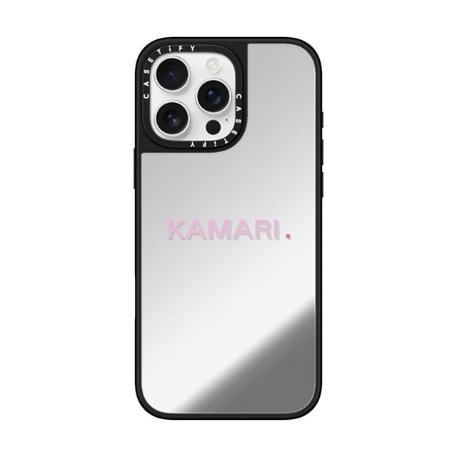 CASETiFY iPhone 16 Pro Max ケース Silver on Black ミラーケース MagSafe対応 Custom Case - Kamari.