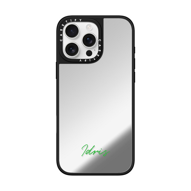 CASETiFY iPhone 16 Pro Max ケース Silver on Black ミラーケース MagSafe対応 Custom Case - Idris