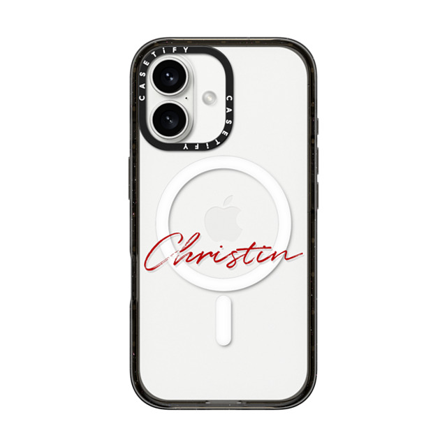 CASETiFY iPhone 16 ケース ブラック インパクトケース MagSafe対応 Custom Case - Christin