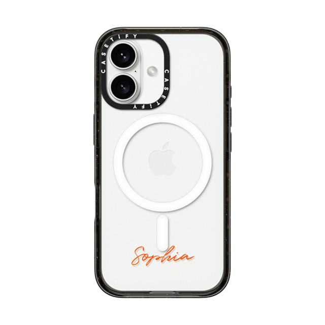 CASETiFY iPhone 16 ケース ブラック インパクトケース MagSafe対応 Custom Case - Sophia