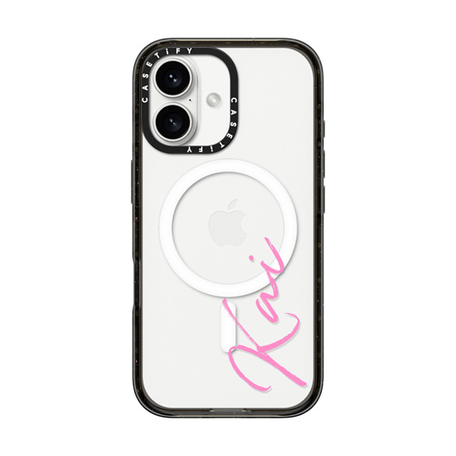 CASETiFY iPhone 16 ケース ブラック インパクトケース MagSafe対応 Custom Case - Kai