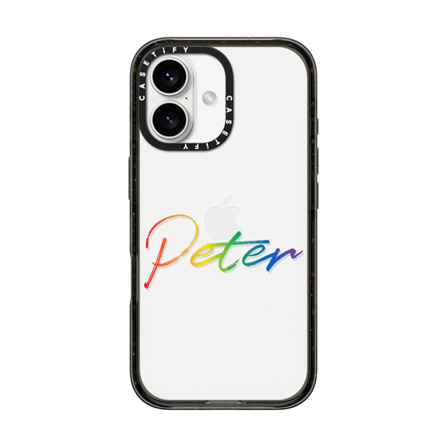 CASETiFY iPhone 16 ケース ブラック インパクトケース Custom Case - Peter