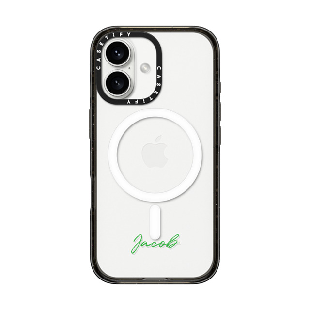 CASETiFY iPhone 16 ケース ブラック インパクトケース MagSafe対応 Custom Case - Jacob