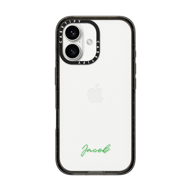 CASETiFY iPhone 16 ケース ブラック インパクトケース Custom Case - Jacob