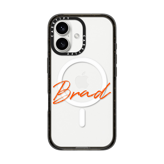 CASETiFY iPhone 16 ケース ブラック インパクトケース MagSafe対応 Custom Case - Brad