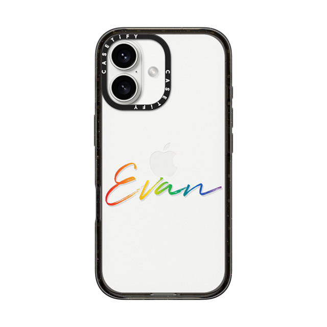 CASETiFY iPhone 16 ケース ブラック インパクトケース Custom Case - Evan