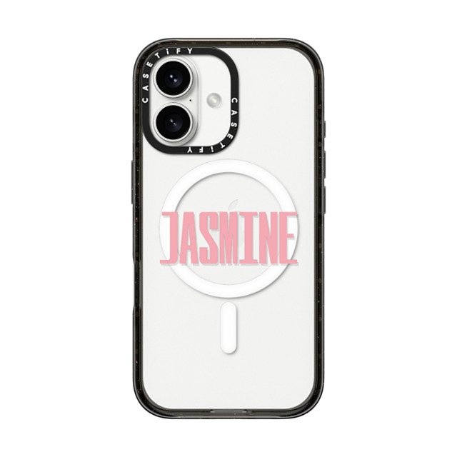 CASETiFY iPhone 16 ケース ブラック インパクトケース MagSafe対応 Custom Case - Jasmine