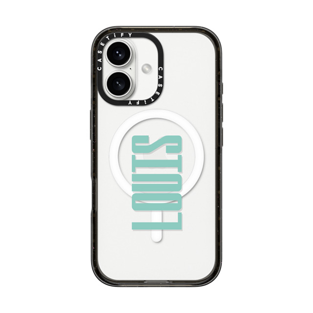 CASETiFY iPhone 16 ケース ブラック インパクトケース MagSafe対応 Custom Case - Louis