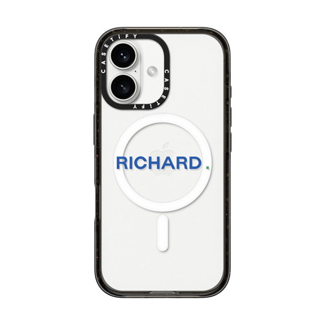 CASETiFY iPhone 16 ケース ブラック インパクトケース MagSafe対応 Custom Case - Richard.