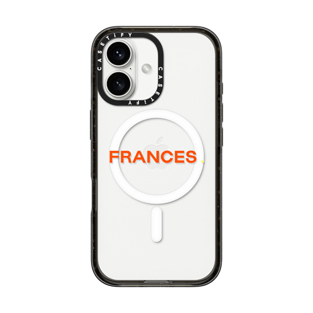 CASETiFY iPhone 16 ケース ブラック インパクトケース MagSafe対応 Custom Case - Frances.